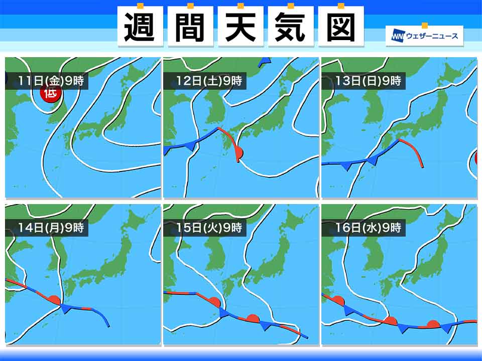 週末から梅雨空戻るも梅雨前線はあまり北上せず ウェザーニュース