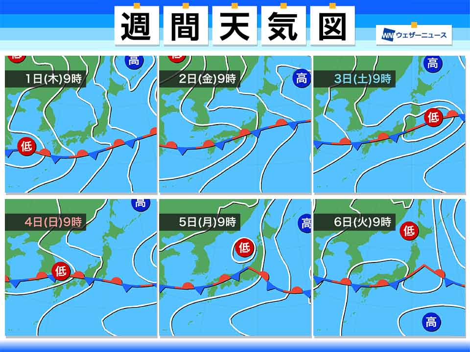 週間天気予報 7月から梅雨の本格化 7月1日 木 7月7日 水 ウェザーニュース