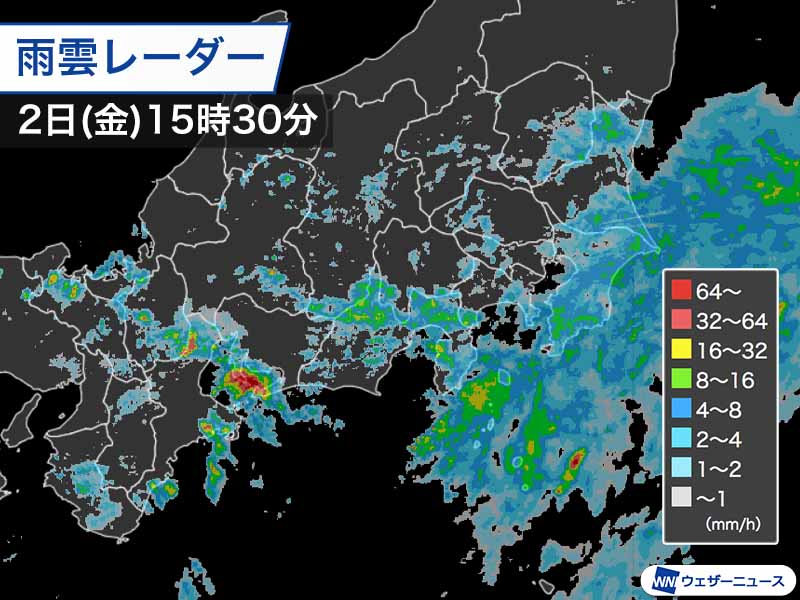 関東 東海は朝まで断続的に強雨 明日は西日本も強雨注意 ウェザーニュース