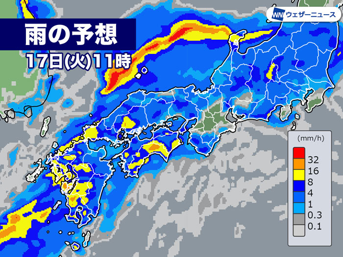 今日の天気 8月17日 火 西日本は新たな被害発生に警戒 東日本でも激しい雨に ウェザーニュース