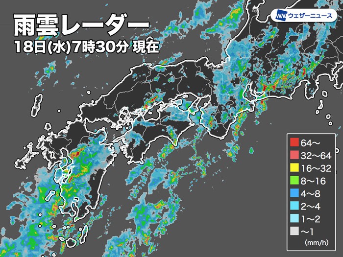 激しい雨が同じ場所で続きやすい 西日本から東海は災害発生に厳重警戒 ウェザーニュース