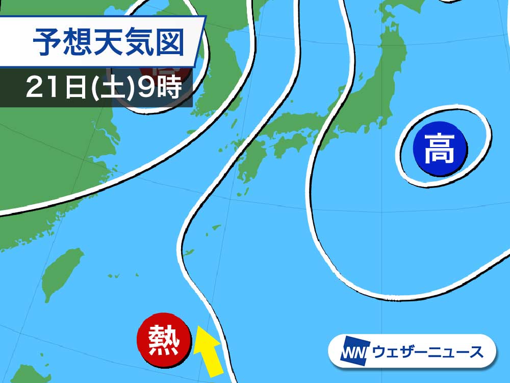 週間天気予報 来週も前線の動向注意 沖縄には熱帯低気圧接近 8月21日 土 27日 金 ウェザーニュース