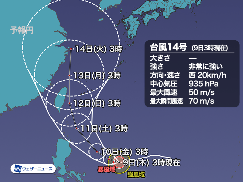 週間天気予報 週末以降も曇りや雨が続く 台風の動向にも注目 9月10日 金 16日 木 ウェザーニュース