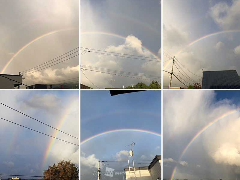 札幌など北海道の空に朝虹 二重のダブルレインボーも - ウェザーニュース