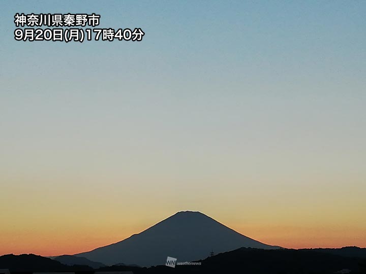 澄んだ空に夕焼けのグラデーション 連休明けの明日朝の冷え込みを示唆 ウェザーニュース