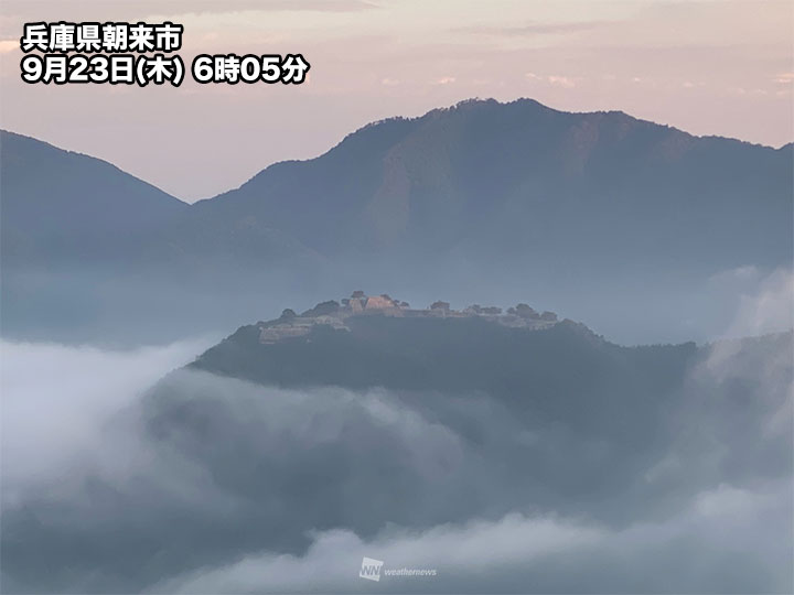 雲海に浮かぶ 天空の城 竹田城跡 ウェザーニュース