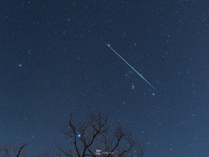 ふたご座流星群 冬の夜空に流れ星の軌跡を描く ウェザーニュース