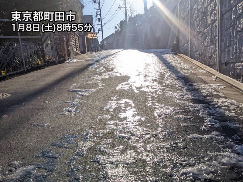 関東の路面凍結は次第に解消 昼間は急速にとける見込み ウェザーニュース
