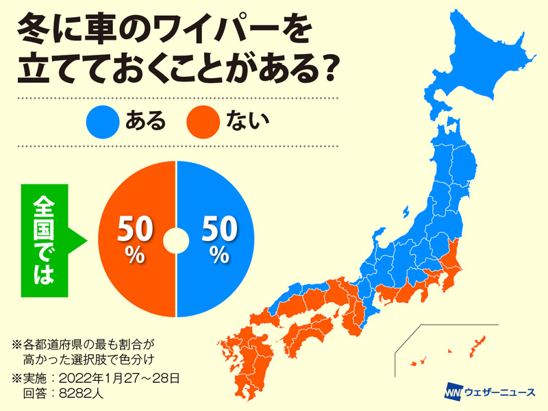 雪が降りそうな日に車のワイパーを立てるのはなぜ ウェザーニュース