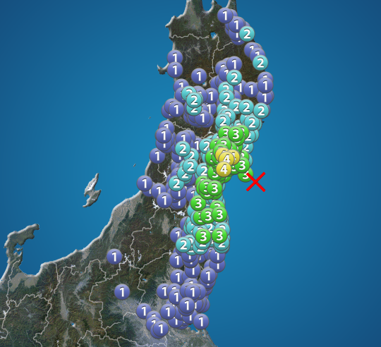 宮城県で震度4の地震 津波の心配なし M5.2 震源は宮城県沖 - ウェザーニュース