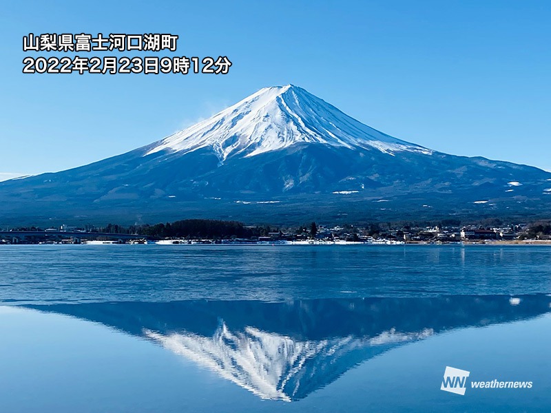 碧空広がる「富士山の日」 今朝の最低気温－22.3℃（フジサン）観測