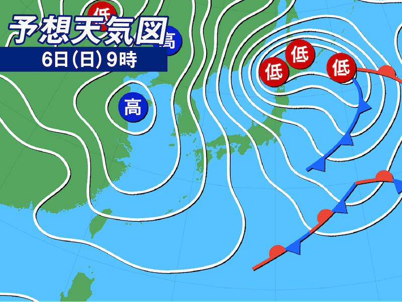 今日3月6日 日 の天気 北日本や北陸は大雪警戒 関東以西は気温低め ウェザーニュース