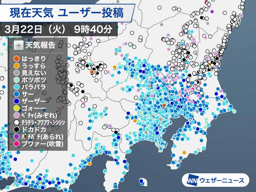 関東で冷たい雨 午後は東京も雪まじることも 北関東や甲信では積雪 ウェザーニュース