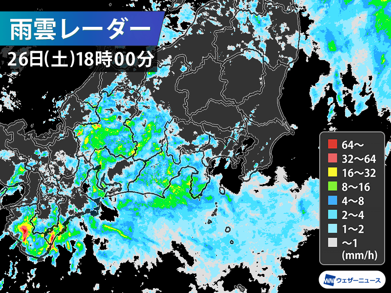 東海や近畿で雨が強まる 関東も今夜は荒天のおそれ ウェザーニュース