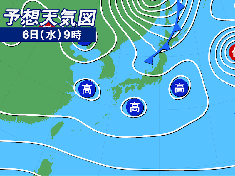 4月6日(水) 今日の天気 関東以西は春本番の暖かさ、北日本は雨や雪の降る所も - ウェザーニュース