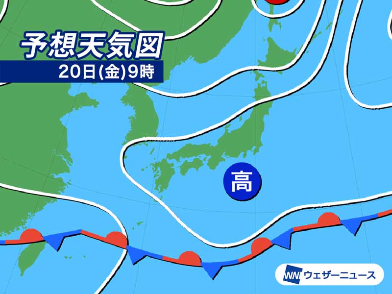 明日5月日 金 の天気 西日本 東日本は雲増える 沖縄は強雨警戒 ウェザーニュース