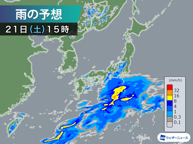 今日5月21日 土 の天気 太平洋側で雨降る所も ウェザーニュース