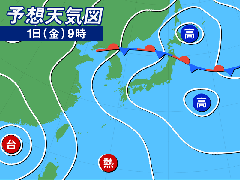 明日7月1日(金)の天気 7月は猛烈な暑さでスタート 関東以西は