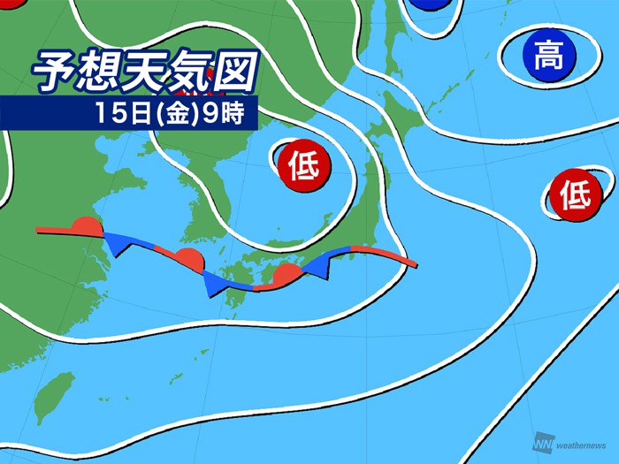 今日の天気 7月15日 金 の天気 関東など西日本から東北で雨 九州は大雨に警戒 ウェザーニュース