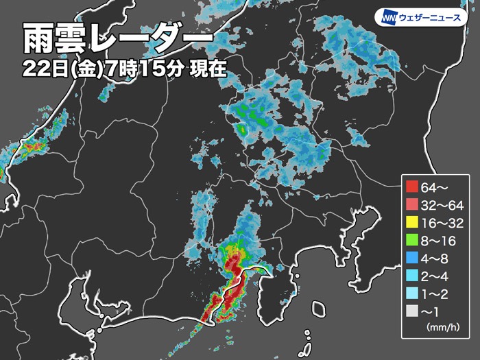 静岡県で雷を伴った土砂降りの雨 東京なども午前中から一時的な強雨に