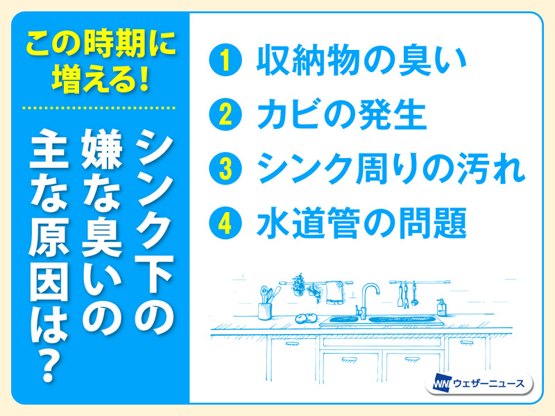 この時期に増えるシンク下から嫌な臭い その原因と対策 ウェザーニュース