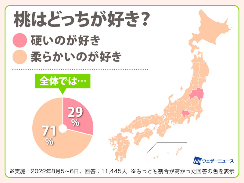 硬い派？柔らかい派？ 好みの桃が一目でわかる“桃チャート” - ウェザー