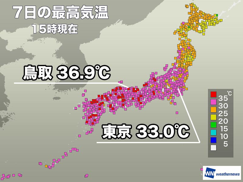 暑い立秋 60地点以上が猛暑日 東京も4日ぶりに30 超える ウェザーニュース