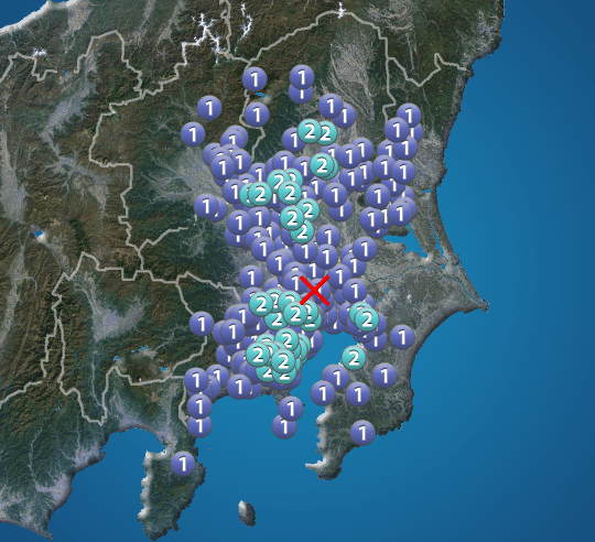 東京都23区で地震 最大震度2 津波の心配なし - ウェザーニュース