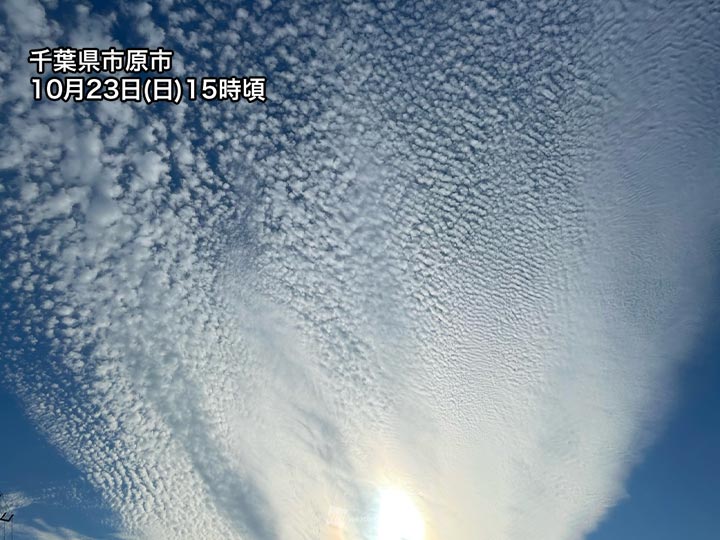 関東の空にうろこ雲や波状雲 夕方以降は雲が増え天気は下り坂 ウェザーニュース