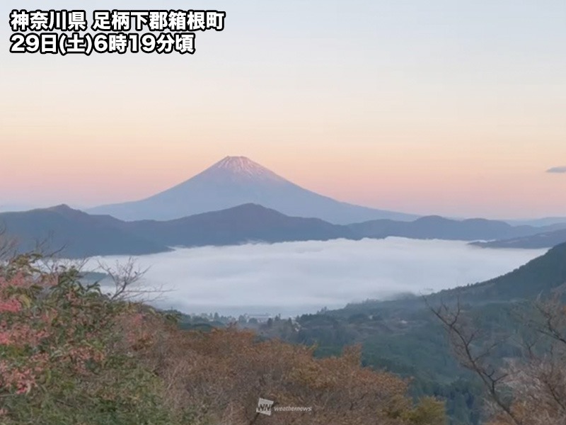 箱根 芦ノ湖に雲海出現 幻想的な秋の風物詩 ウェザーニュース