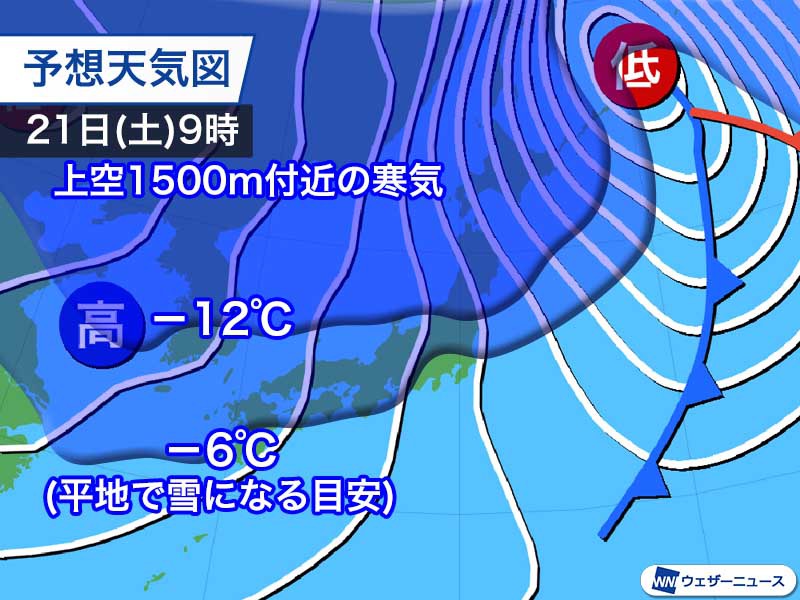 次の週末から寒波襲来か 「大寒」の頃から寒気が南下 - ウェザーニュース