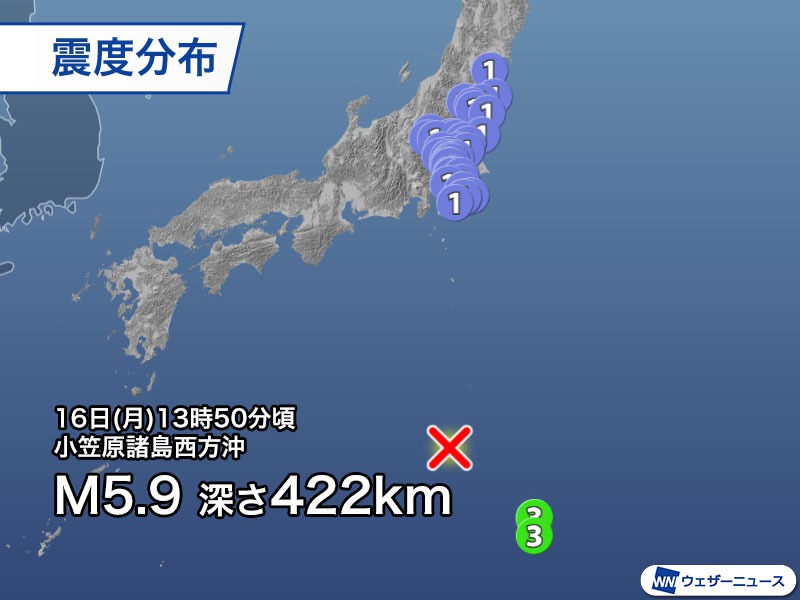 週刊地震情報 2023.1.22 北海道上川地方のM4.5で震度3 地震の少ない 