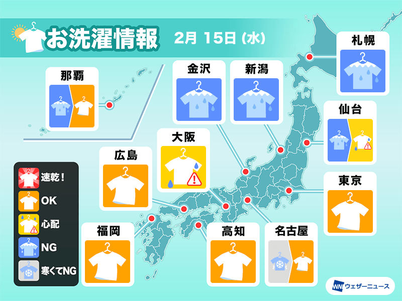 天気 - 2月15日土 服