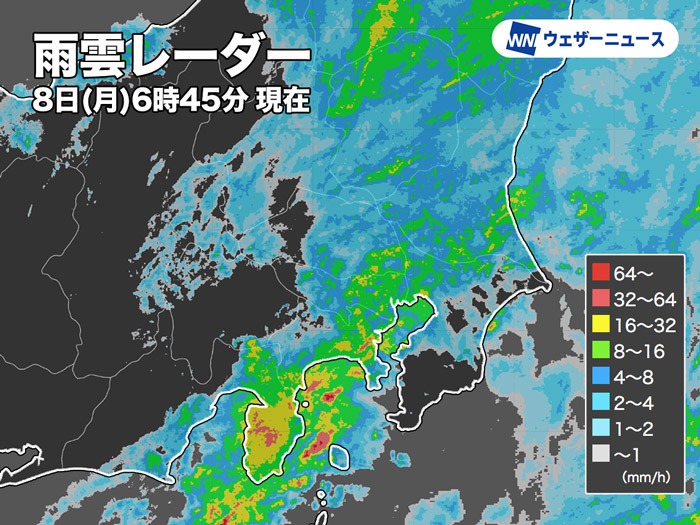 連休明けの関東は土砂降りの雨 神奈川県、千葉県には大雨警報 - ウェザーニュース
