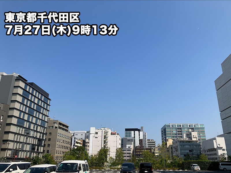 東京都心は4日連続で35℃ 7月に入り9回目の猛暑日 - ウェザーニュース