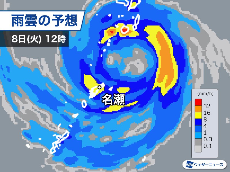 台風6号は進路を北に 9日(水)頃には九州の西を北上 西日本は大雨に警戒