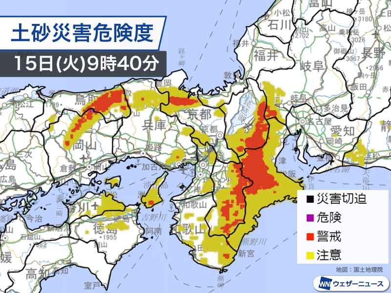 台風7号は近畿を通過中 日本海側でも大雨 暴風により各地で停電