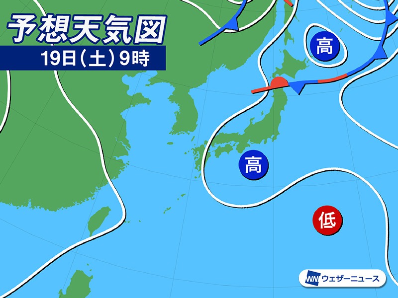 8月19日(土)の天気予報 関東以西は晴れて残暑厳しい 東北は雨に