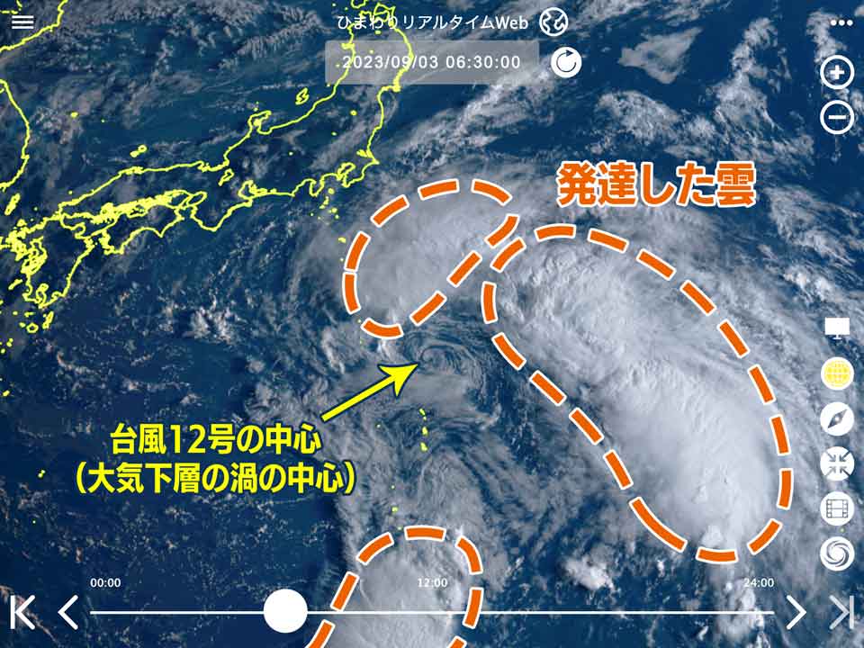 サメ台風　日4枚 小型サメ台風と完成化したポルクラノス｜生息条件（島）