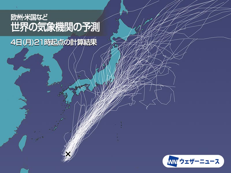 台風13号（インニョン）発生 関東沖を北東進 進路次第で影響も