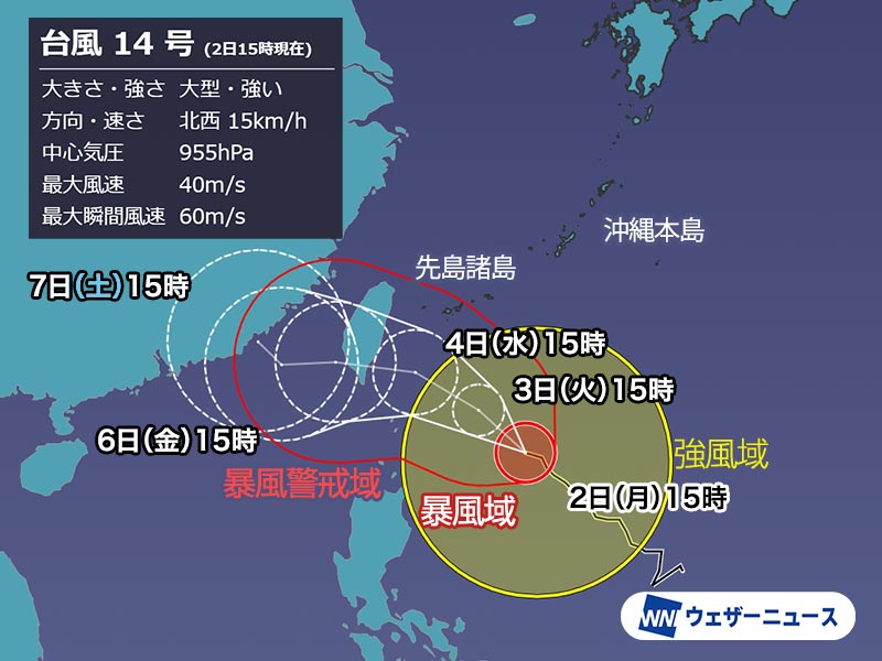 Powerful Typhoon No. 14 (Koinu): Weather News, Updates and Impacts