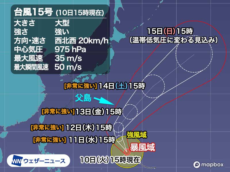 Typhoon No. 15 (Bolaven) Update: Impact on Ogasawara Islands and Japan’s Weather