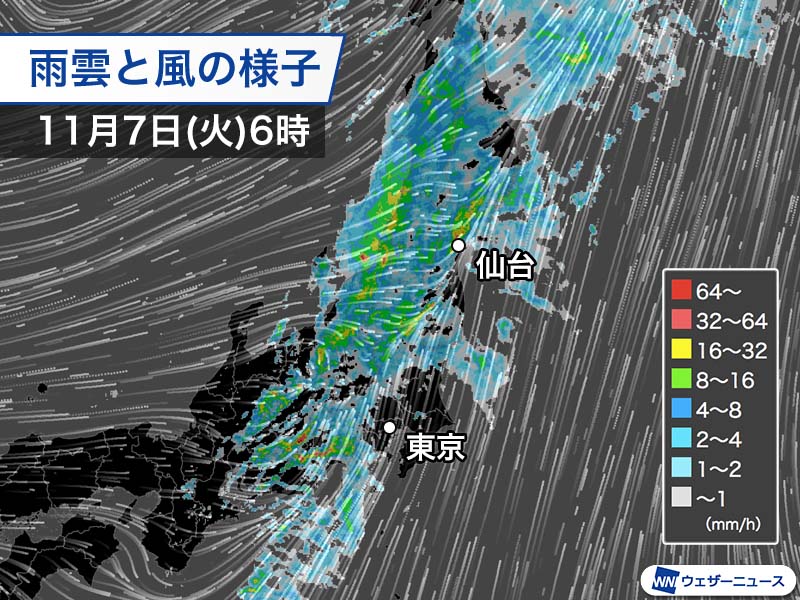 関東や東北など南風吹き荒れ横殴りの雨 交通機関への影響注意