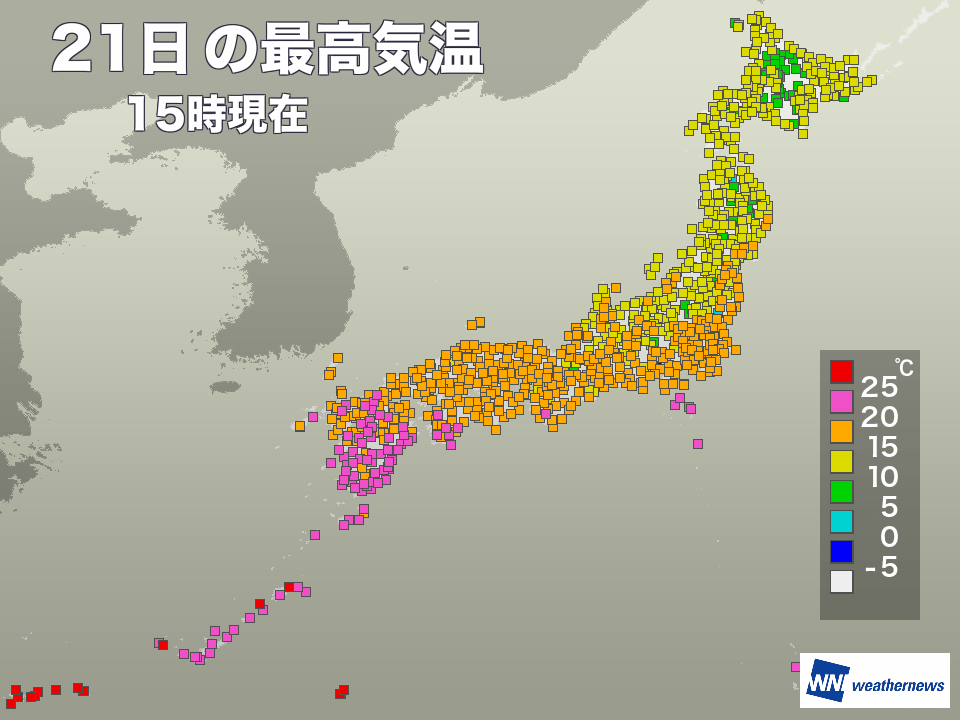 明日はさらに気温上昇し、昼間は日差しが暖かい - ウェザーニュース