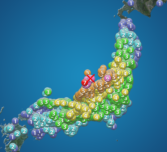 石川県能登地方でM7.6の地震 最大震度7 - ウェザーニュース