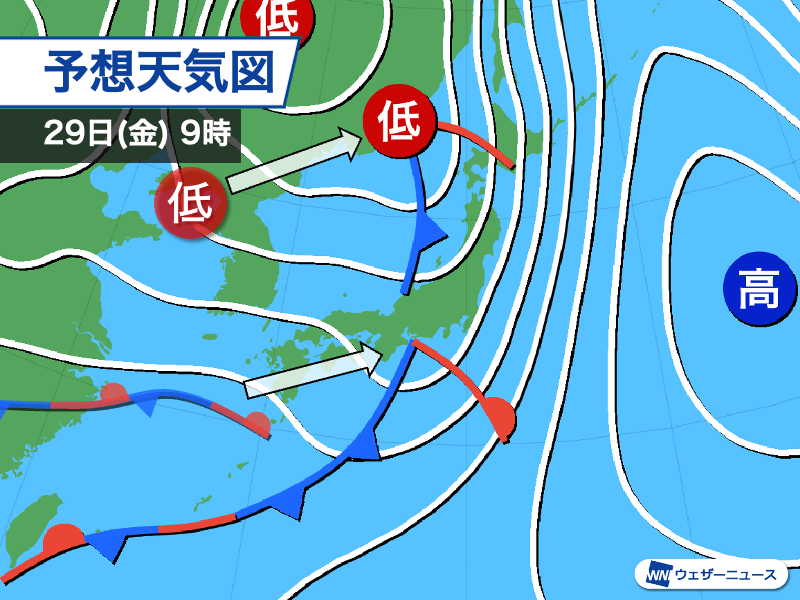 週後半は再び全国的に雨 太平洋側を中心に強雨や大雨のおそれ ...