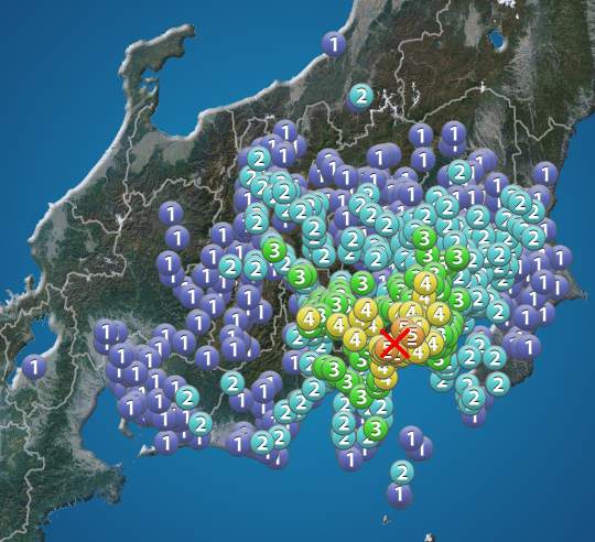 神奈川県西部でM5.3の地震　最大震度5弱　津波の心配なし