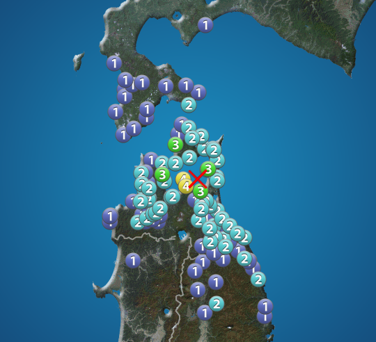 陸奥湾でM4.6の地震 青森県平内町で震度4 津波の心配なし