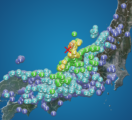 石川県西方沖でM6.6の地震 最大震度5弱 津波被害の心配なし