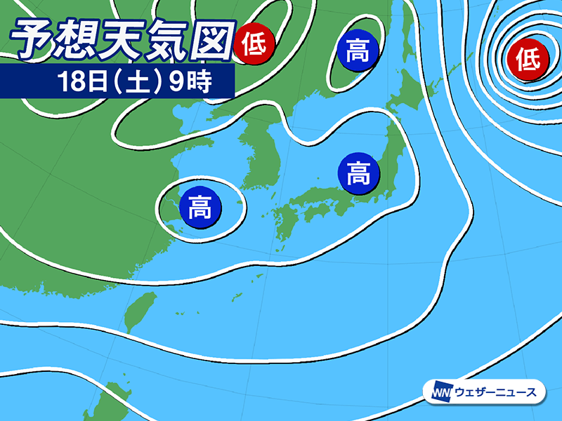 今日18日(土)の天気予報 共通テスト初日は全国的に穏やか 朝晩は寒さ厳しい